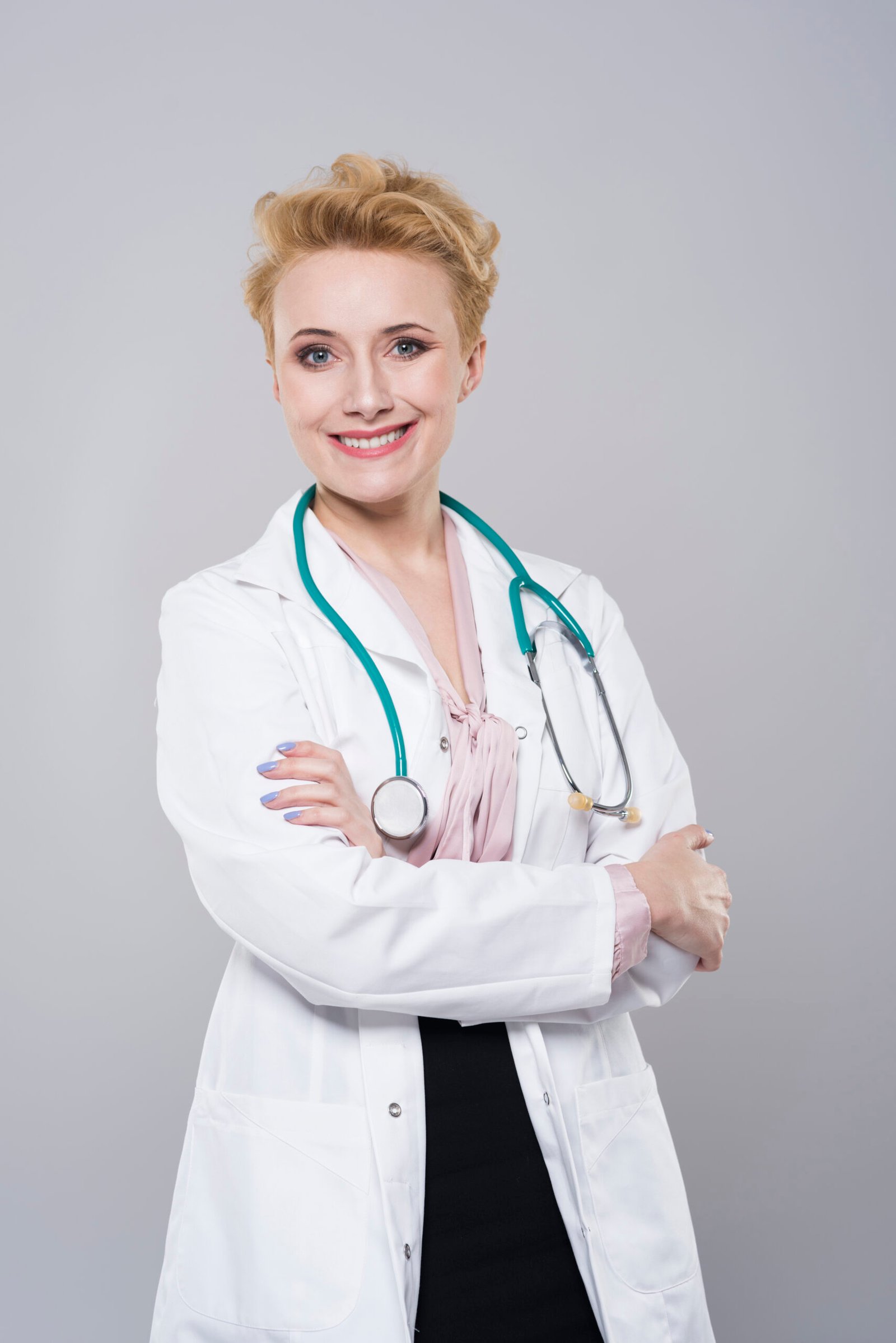 Woman in a role of a doctor